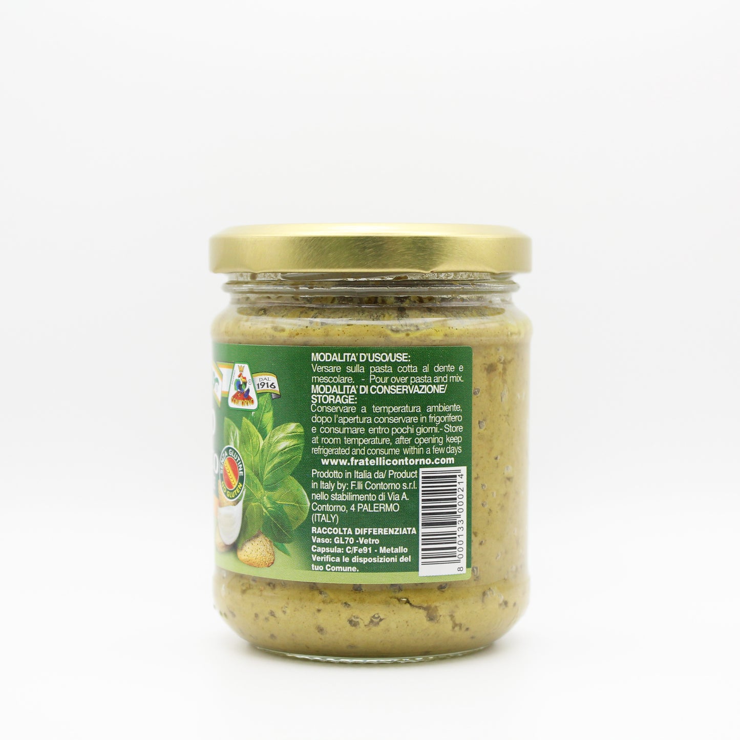 Pesto al basilico e mandorle con aglio