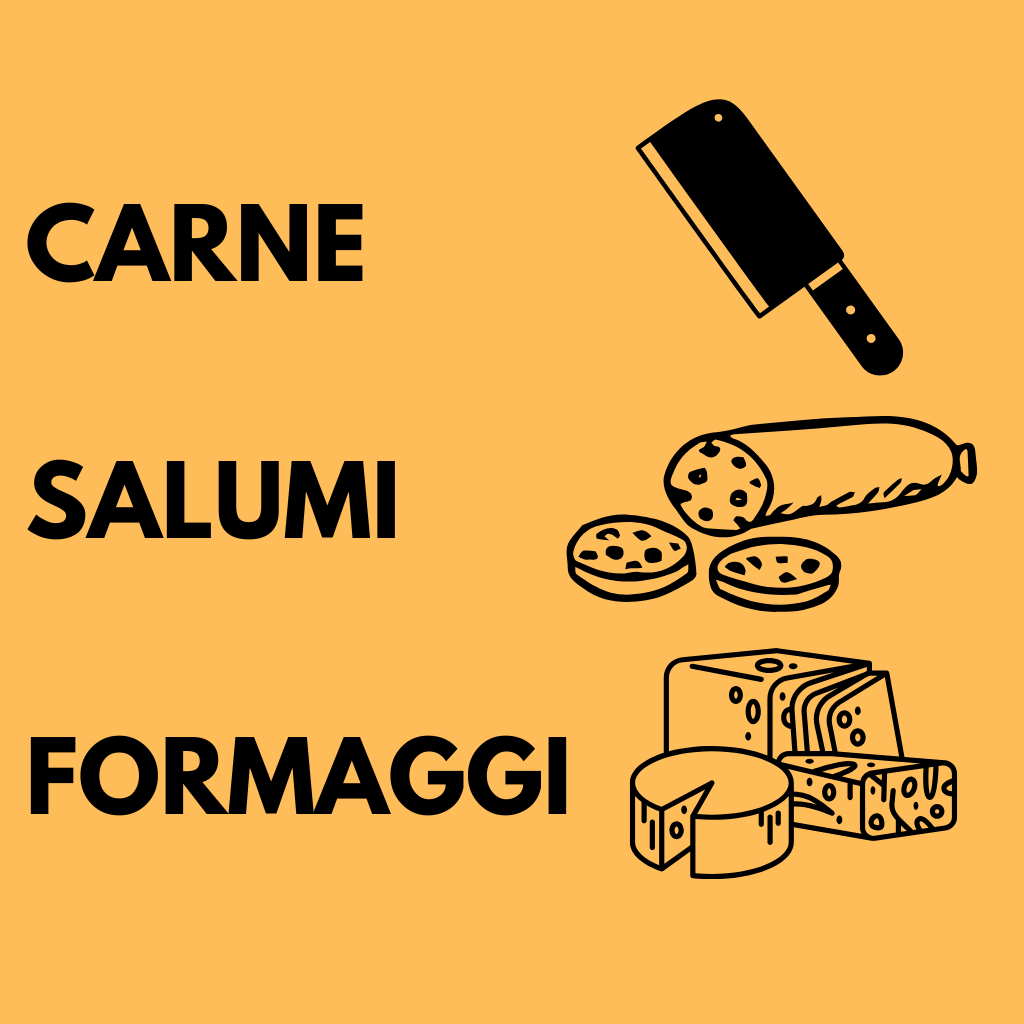 Carne salumi e formaggi