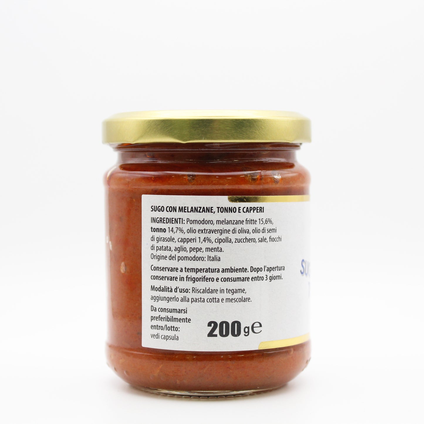 Sugo con melenzane, tonno e capperi
