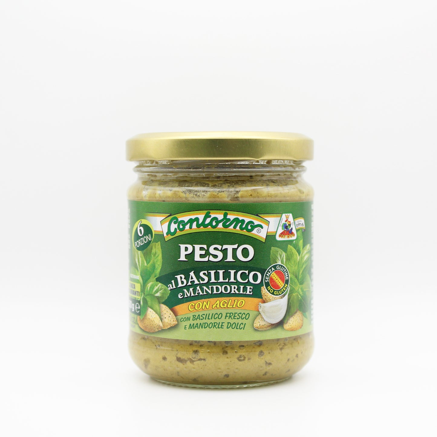 Pesto al basilico e mandorle con aglio