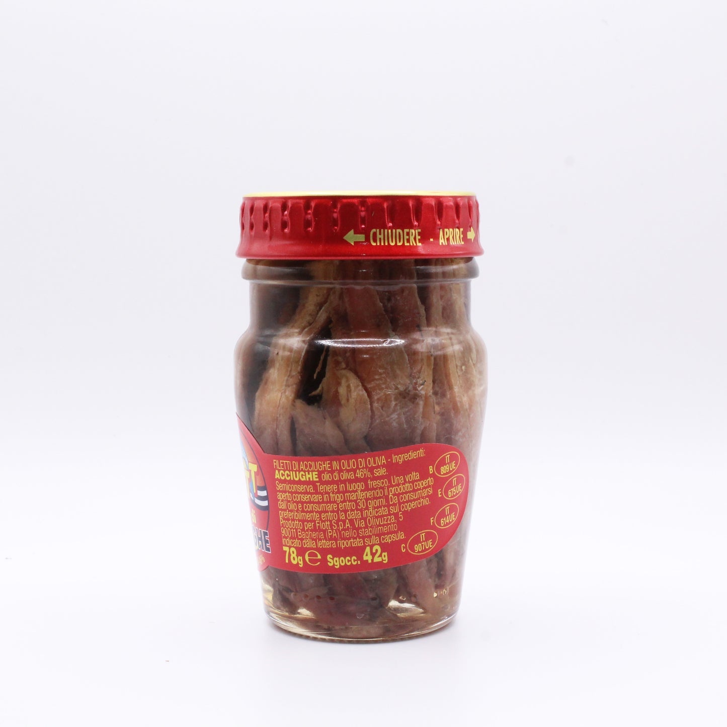Filetti di acciughe in olio di oliva